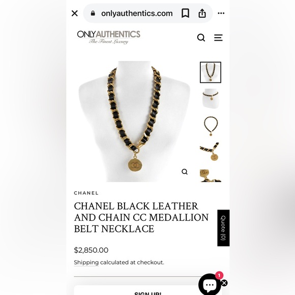 Chanel vintage gold chain and lambskin leather logo medallion belt sz 75 - Picture 10 of 11